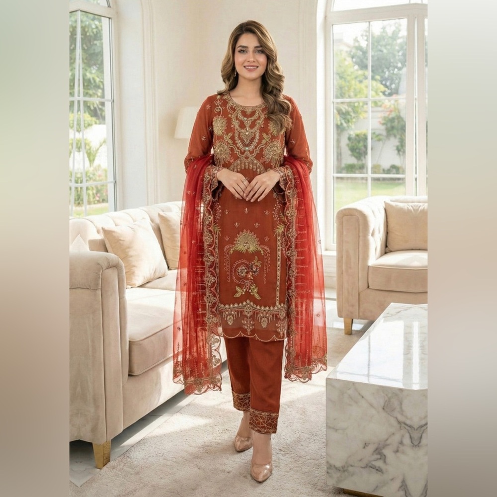 Elegant Embroidered Kurta set